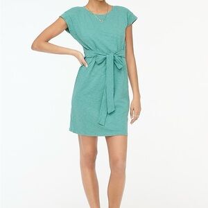 J. Crew Factory Knit Tie-waist mini dress in Frosty Mineral